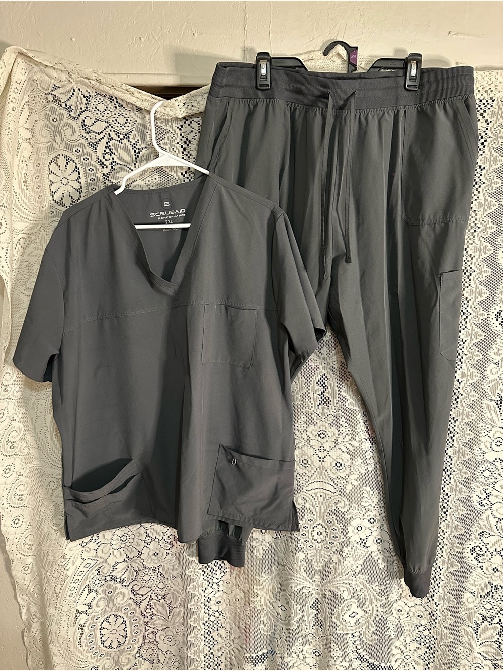 SCRUBS by SCRUBAID Dark Gray Scrub Set - Top & Jogger Pants